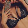 Sling Lace Solid Color Underwear Bikini Top-3