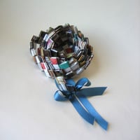 Eco Garland - Made With Reclaimed Paper - Blue Ribbon Ends - Thumbnail 2
