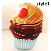 Cartoon cupcake plush cushion ice cream cup cake toy pillow - Thumbnail 5