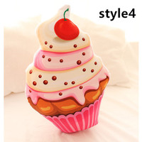 Cartoon cupcake plush cushion ice cream cup cake toy pillow - Thumbnail 7