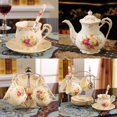 Luxury elegant ceramic coffee cup set english afternoon tea cup - Thumbnail 5