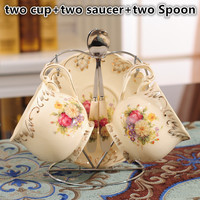 Luxury Elegant Ceramic Coffee Cup Set English Afternoon Tea Cup - Thumbnail 4