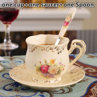 Luxury Elegant Ceramic Coffee Cup Set English Afternoon Tea Cup - Thumbnail 9