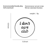 Free Shipping-"I DON'T CARE CLUB" PINS - Thumbnail 4