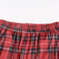 Free Shipping-90s TARTAN SUEDE PANTS - Thumbnail 4