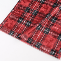 Free Shipping-90s TARTAN SUEDE PANTS - Thumbnail 6