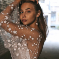 Elegant White Sequined Long Mesh Dress - Thumbnail 1