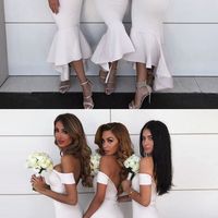 Simple Elegant Sheath Sweetheart Light Blue Satin Long Bridesmaid Dresses - Thumbnail 1