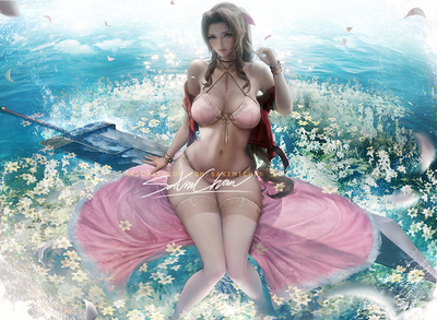 Aerith Remake lingerie Poster #136