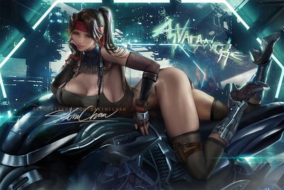 Biker Babe Jessie V2 Poster #138