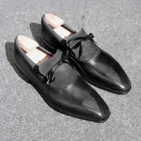 Men's Black Gray Tassels Formal Wear Moccasins Handmade Shoes - Thumbnail 4