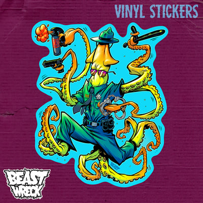 Officer squidcop sticker