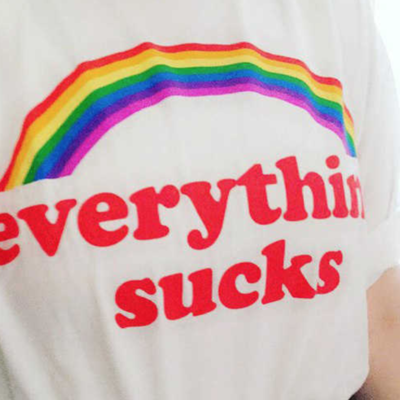 Free Shipping-"EVERYTHING SUCKS" TEE