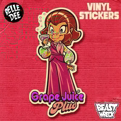 Grape juice plus sticker