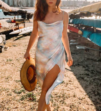 Casual Women Sling Sexy Split Sleeveless Dress