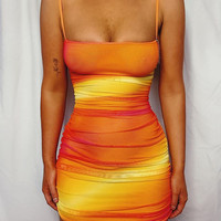 Women'S Sling Backless Slim Solid Color Dress - Thumbnail 3