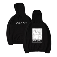 OTAKU SAD GIRLS ANIME HOODIE - Thumbnail 2