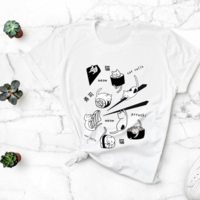 SUSHI AND KITTEN TEE - Thumbnail 1