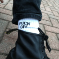 Free Shipping-"FUCK OFF" SOCKS - Thumbnail 1