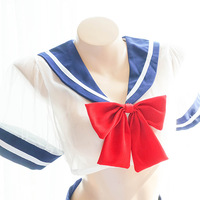 New sexy transparent sailor suit sexy suit half breast mini skirt - Thumbnail 2