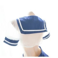 New sexy transparent sailor suit sexy suit half breast mini skirt - Thumbnail 3