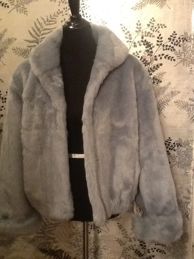 Light Blue Fur Coat 