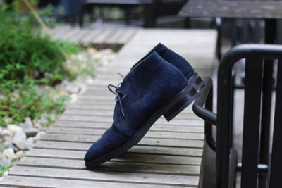New Handmade Navy Blue Chukka Formal Wear Desert Boot