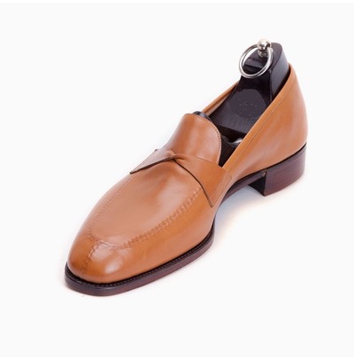 Handmade Mens Tan Color Leather Dress Shoes, Men Tan Leather Moccasins