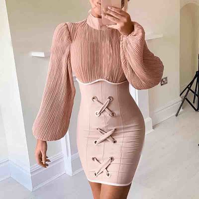 Temperament Women'S Sexy Irregular Stitching Sexy Dress