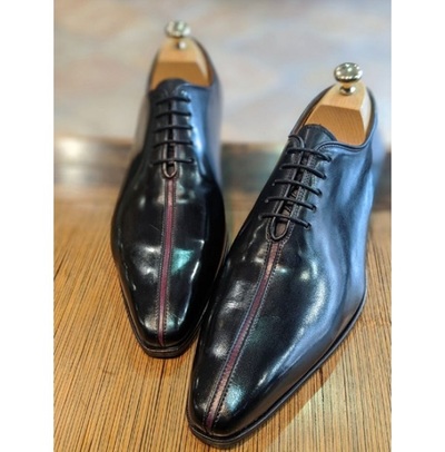 Handmade Mens Two Tone Oxfords Leather Dress Shoes, Leather Shoes for Men