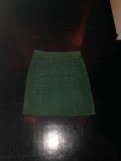 Emerald Suede Mini Skirt 
