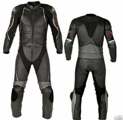Men Black Cyclist Sports Racing Motorcycle Leather Suit Jacket & Pants UK