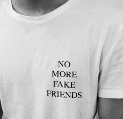 Free Shipping-"NO MORE FAKE FRIENDS" TEE