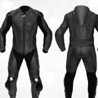 Motorbike Leather Suit Motorcycle Sports Leather Racing Suit Armor EN - Thumbnail 4