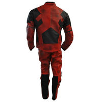 Ryan Reynolds DeadPool Movie Motorcycle Gear Racing Cow Leather Two Piece Suit - Thumbnail 2