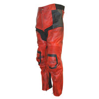 Ryan Reynolds DeadPool Movie Motorcycle Gear Racing Cow Leather Two Piece Suit - Thumbnail 4