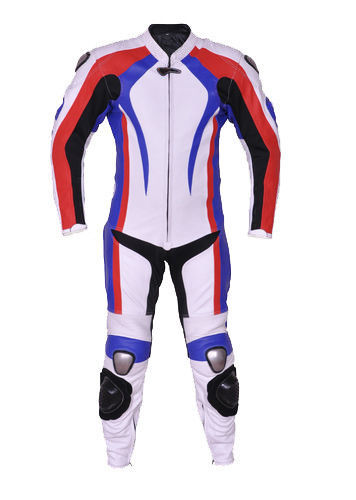 New Mens Multicolor Motorcycle Racing Cowhide Leather 1/2 PC Suit Speed Hump