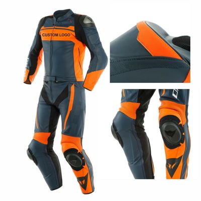 Motorcycle racing biker 100% cowhide leather suit custom made