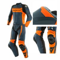 Motorcycle Racing Biker 100% Cowhide Leather Suit Custom Made - Thumbnail 5