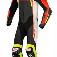 Men's Classic Motorcycle CE Approved Racing Biker 100%Cowhide Leather Suit - Thumbnail 5