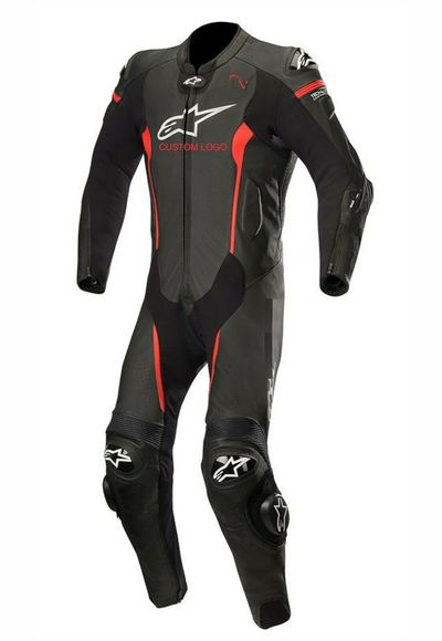 Men's Classic Motorcycle CE Approved Racing Biker 100%Cowhide Leather Suit