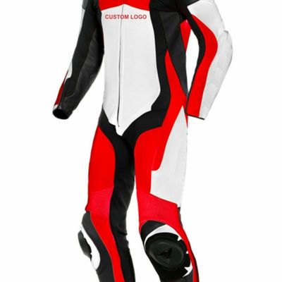 Motorcycle racing biker 100% cowhide leather suit custom made