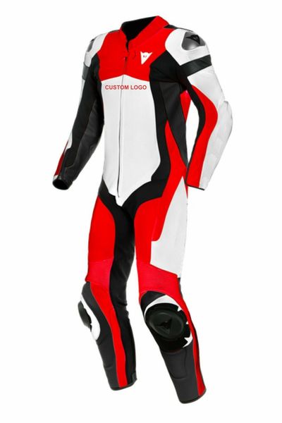Motorcycle Racing Biker 100% Cowhide Leather Suit Custom Made