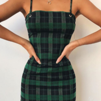 Lattice Print Sexy Women'S Backless Dress - Thumbnail 3