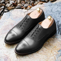 Gray Classic Balmoral Cap Toe Lace Up Oxfords Formal Handmade Mens Shoes - Thumbnail 4