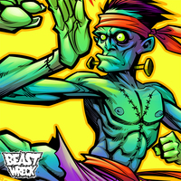 KARATE FRANKENSTEIN Sticker - Thumbnail 3
