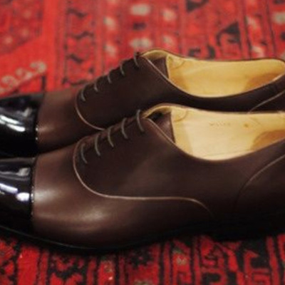 Decent trendy black brown captoe handmade original leather formal lace up shoes