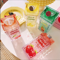 Kawaii Straw Fashion Ice Fruit Water Bottle - Thumbnail 2