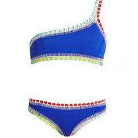 Crochet Trimmed One-Shoulder Bikini - Thumbnail 3