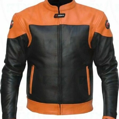 Leather 100% cowhide custom motorbike jacket protector inside